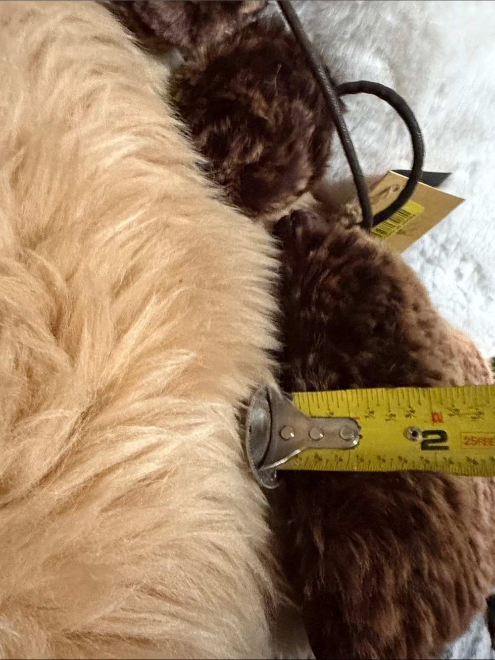 BNWT Patricia Nash Piedmont Sherpa Pom-Pom Brown Leather Wall